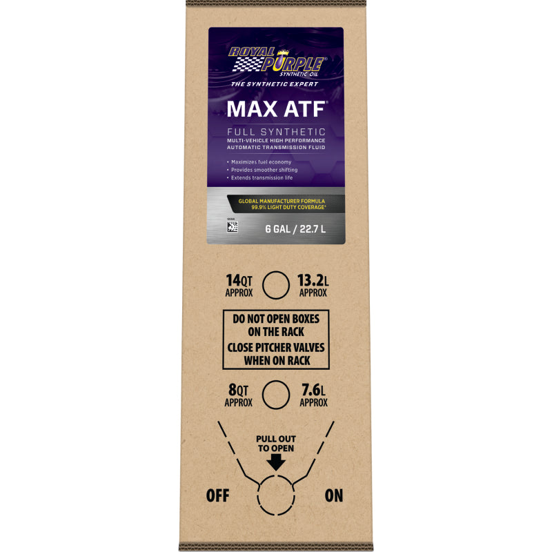 Royal Purple Max ATF Full Synthetic Automatic Transmission Fluid, 6-gallon bag-in-box, part number 61320