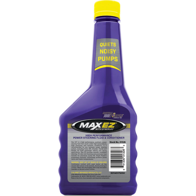Royal Purple Max EZ Synthetic Power Steering Fluid & Conditioner, 12 x 12-ounce case, part number 12326