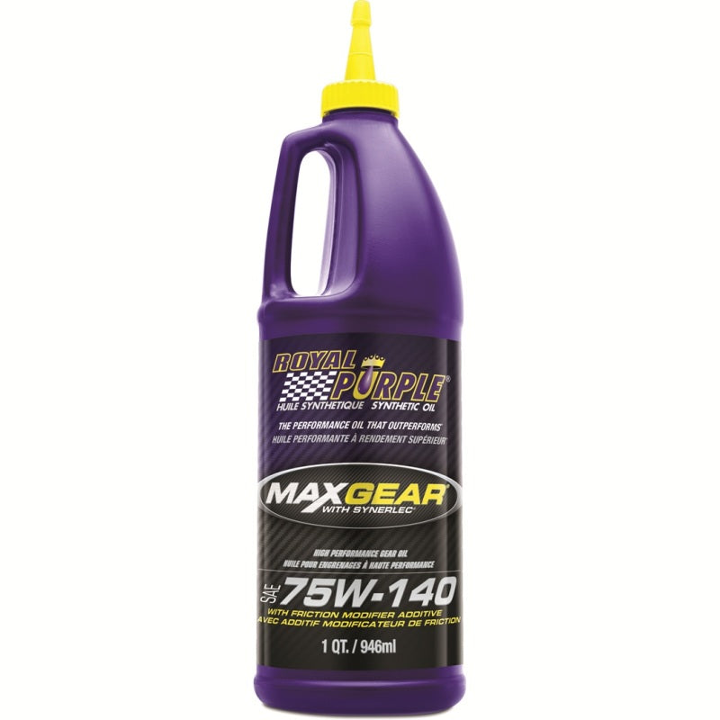 Royal Purple Max Gear Full Synthetic High Performance Gear Oil 75W-140, Canadian label, 6 x 1-quart case, part number 26301