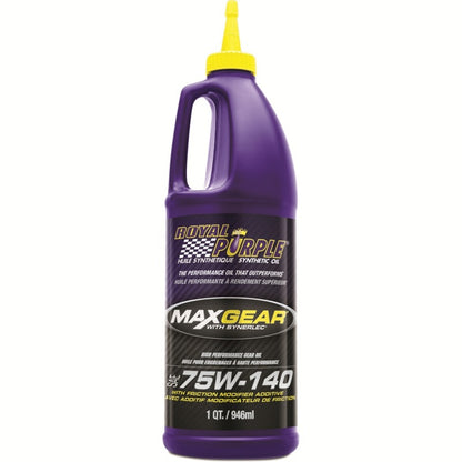 Royal Purple Max Gear Full Synthetic High Performance Gear Oil 75W-140, Canadian label, 6 x 1-quart case, part number 26301
