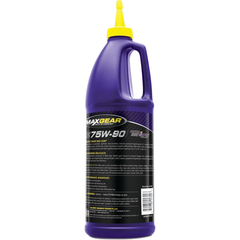 Royal Purple Max Gear Full Synthetic High Performance Gear Oil 75W-90, 6 x 1-quart case, part number 06300