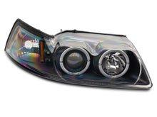 Load image into Gallery viewer, Raxiom 99-04 Ford Mustang Dual LED Halo Projector Headlights- Black Housing (Clear Lens)