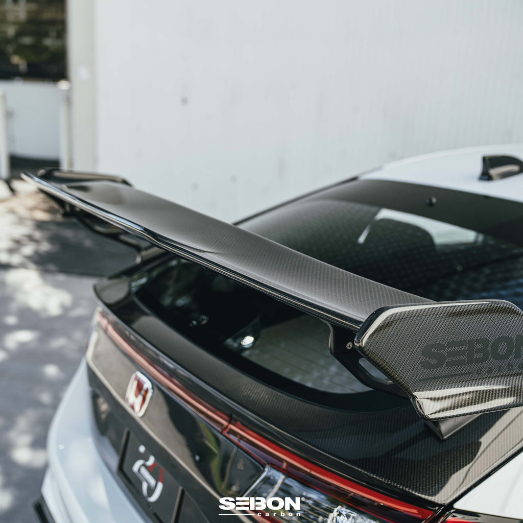 Seibon MB-style carbon fiber rear spoiler for 2023-2024 Honda Civic Type R - RS23HDCVRC-MB