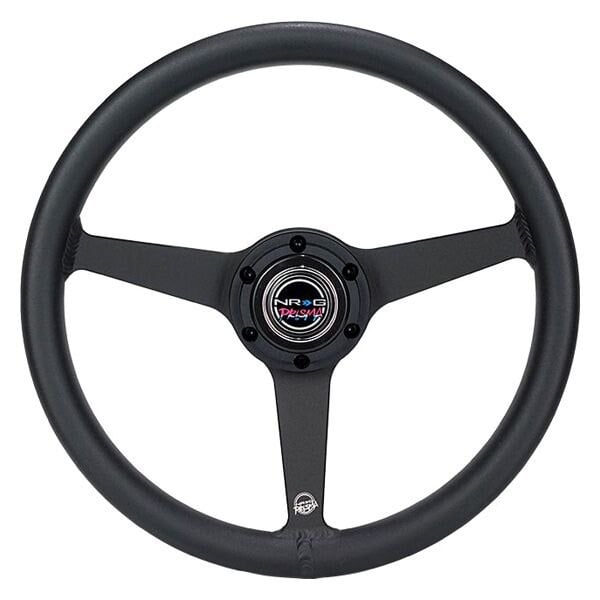 NRG Aluminum Steering Wheel 330mm - Heritage Solid Spoke - Ergonomic Grip - Anadized Black - RST-071-BK