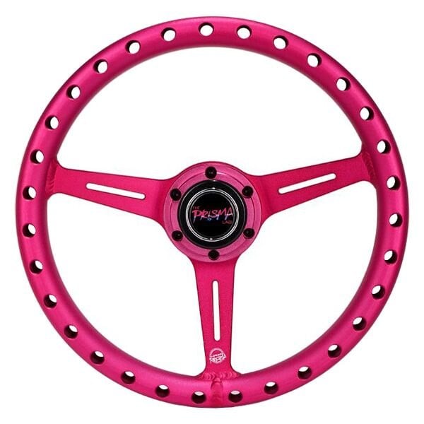 NRG Aluminum Steering Wheel 330mm - Extra Light - Ergonomic Grip - Anadized Pink - RST-072-PK