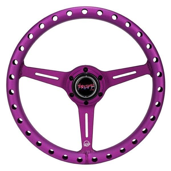 NRG Aluminum Steering Wheel 330mm - Extra Light - Ergonomic Grip - Anadized Purple - RST-072-PP