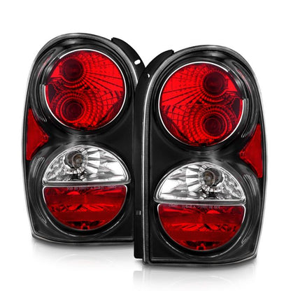 ANZO JEEP LIBERTY 02-07 TAIL LIGHTS BLACK - 211108 ANZO