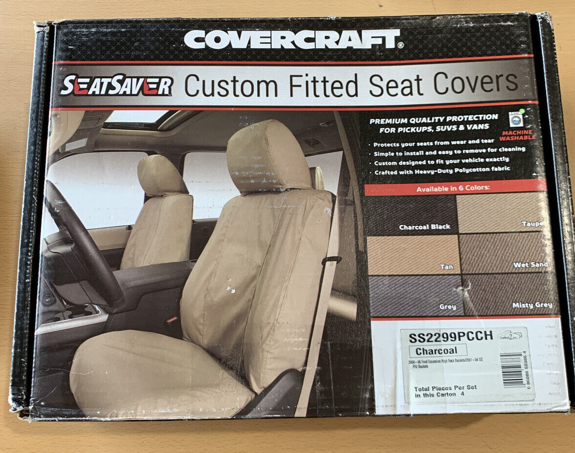 Covercraft 10-23 Toyota 4Runner Polycotton SeatSaver Custom Front Row Seat Covers - Wet Sand