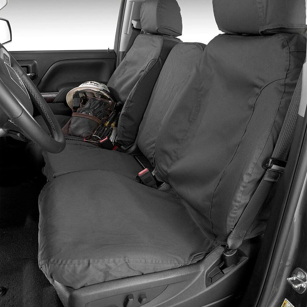 Covercraft 14-20 Nissan Rogue Polycotton SeatSaver Custom Front Row Seat Covers - Charcoal