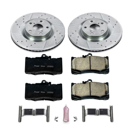 Power Stop 13-19 Lexus GS350 Front & Rear Z23 Evolution Sport Brake Kit w/Calipers
