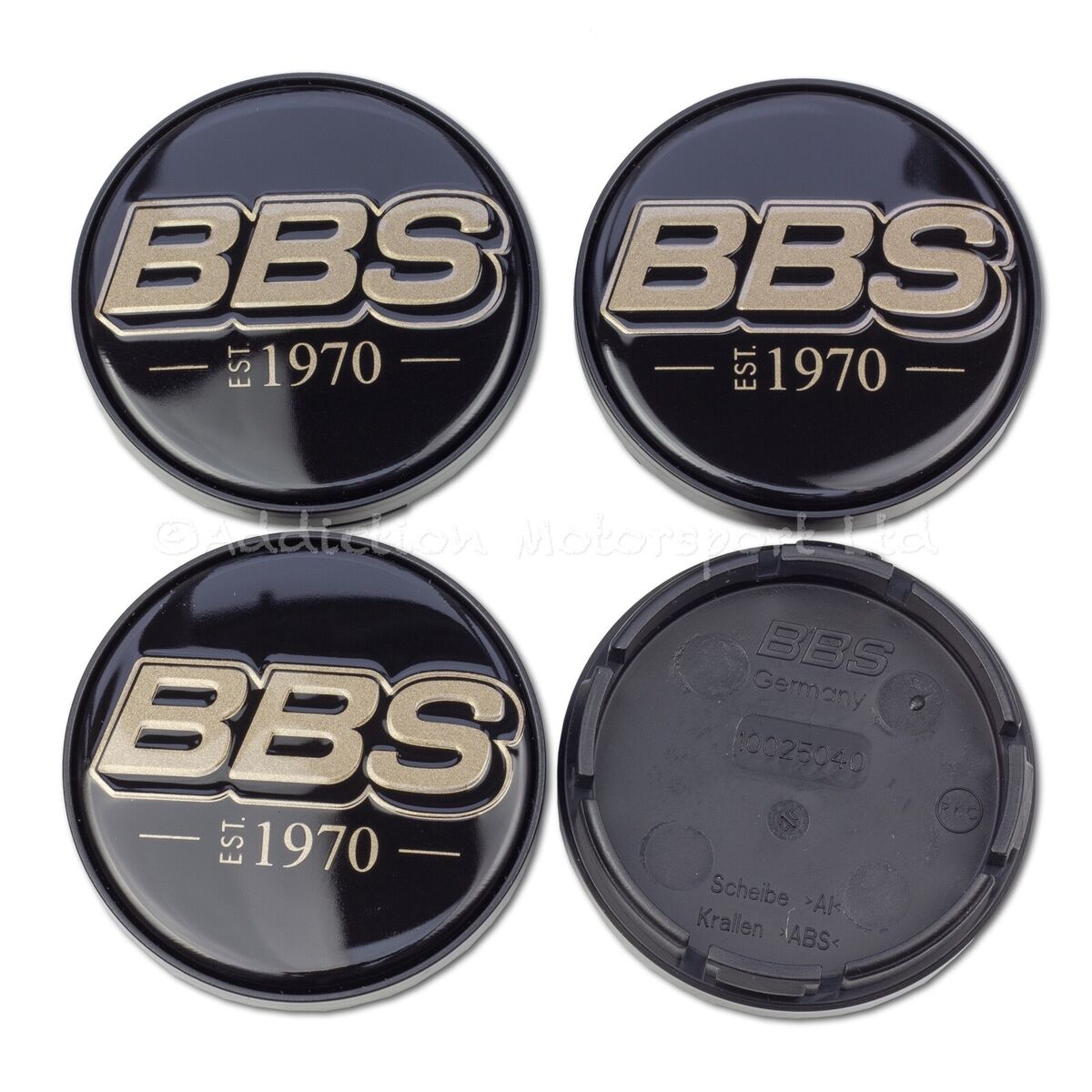 BBS LOGO Center Cap Set 56mm Black/Bronze EST. 1970 HW58071008.4