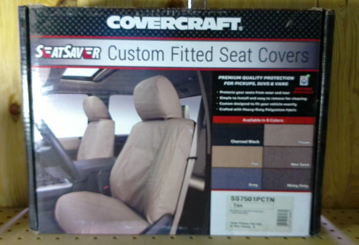 Covercraft 18-22 Chevrolet Traverse Polycotton SeatSaver Custom Front Row Seat Covers - Charcoal