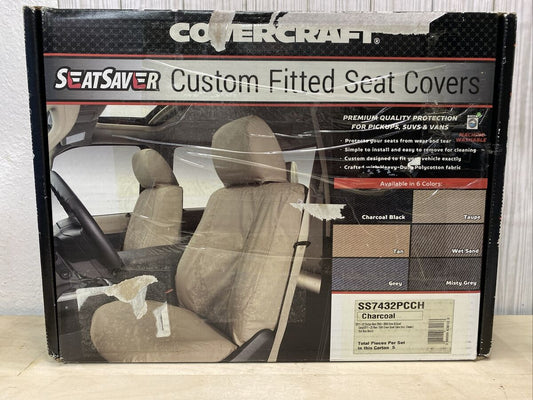 Covercraft 02-03 Dodge E Polycotton SeatSaver Custom Front Row Seat Covers - Misty Grey