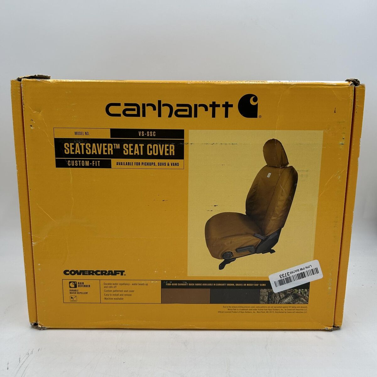 Covercraft 19-23 Toyota RAV4 Carhartt SeatSaver Custom Front Row Seat Covers - Gravel