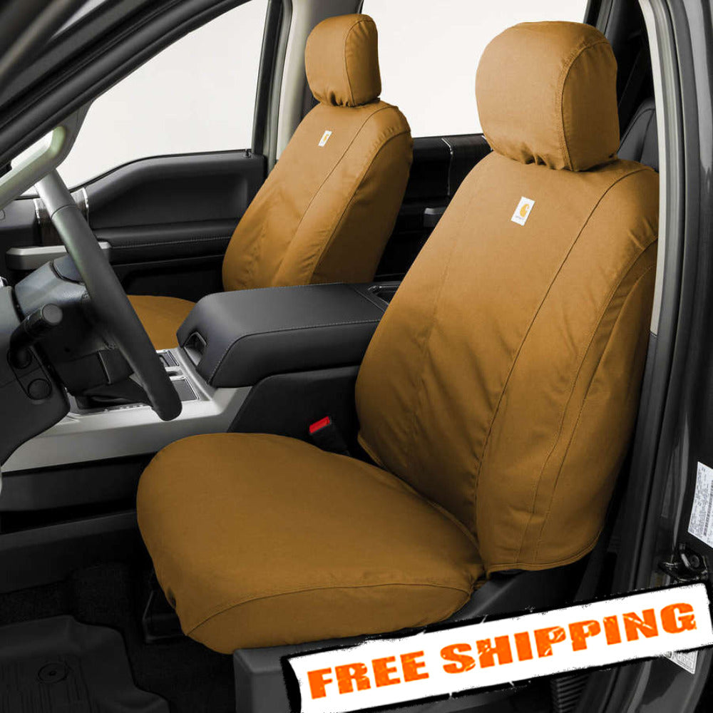 Covercraft 14-17 Dodge Ram P/U Carhartt SeatSaver Custom Front Row Seat Covers - Brown