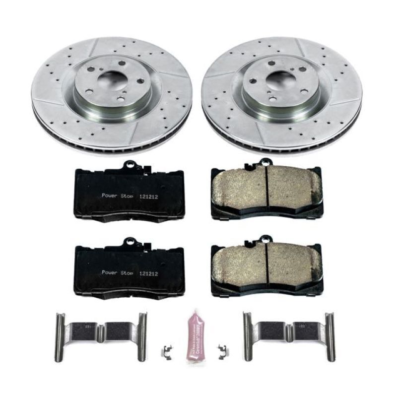 Power Stop 13-19 Lexus GS350 Front & Rear Z26 Street Warrior Brake Kit