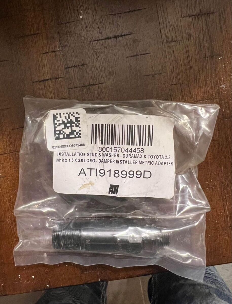 ATI Installation Stud - Duramax & Toyota 2JZ Supra - M18x1.5x3.0 - Damper Installer Metric Adapter ATI951392