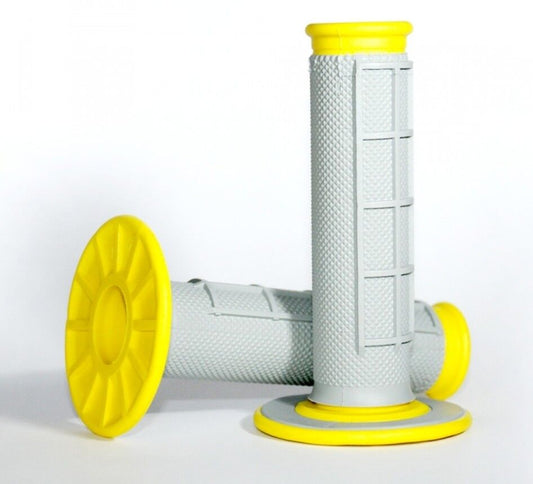 Renthal MX Dual Compound Grips 1/2 Waffle - Grey/ Yellow