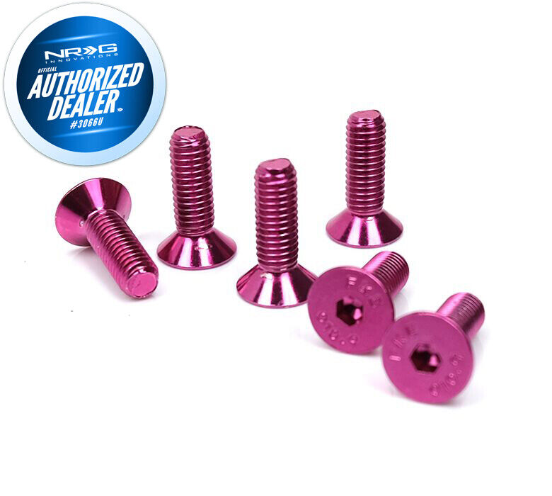 NRG Steering Wheel Screw Kit Upgrade Pink Conical - SWS-100PK