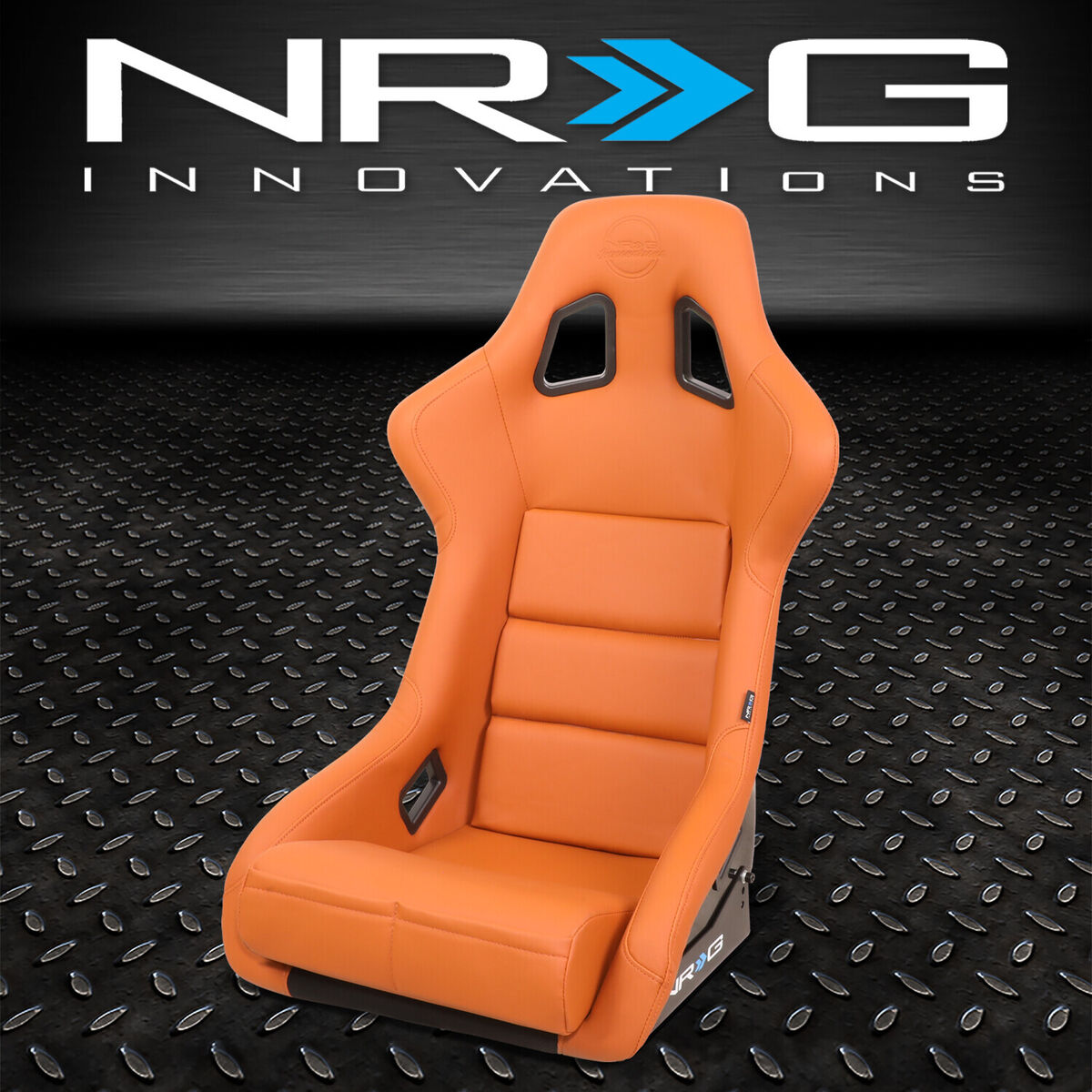 NRG FRP Bucket Seat w/Brown Vinyl Material - Large - FRP-302BR-V