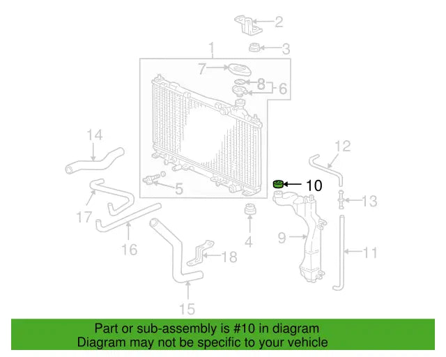 OEM Honda Radiator Coolant Overflow Cap Honda Civic CR-V Accord (19109-PH1-620) X1