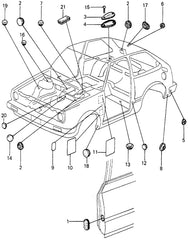 GENUINE Honda CIVIC CRX EF Antenna Hole Block Off Delete Plate Cap (39152-594-004) X1