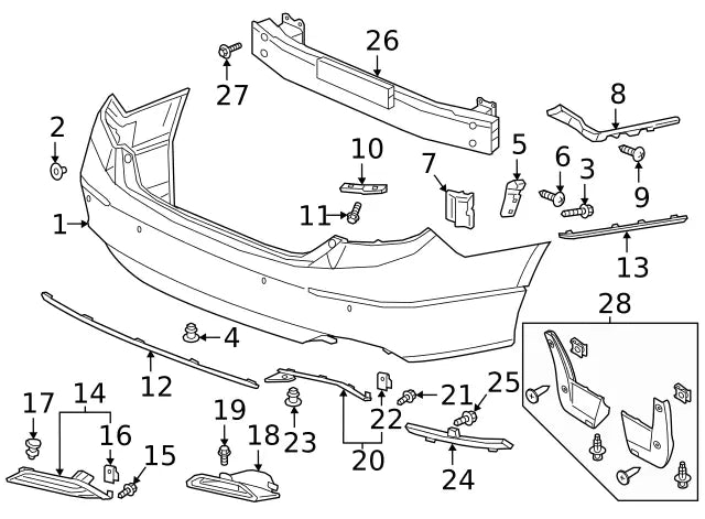 Genuine OEM Honda (1998-2023) Fender (6X15) Bolt Flange (90108-S0A-003) X1