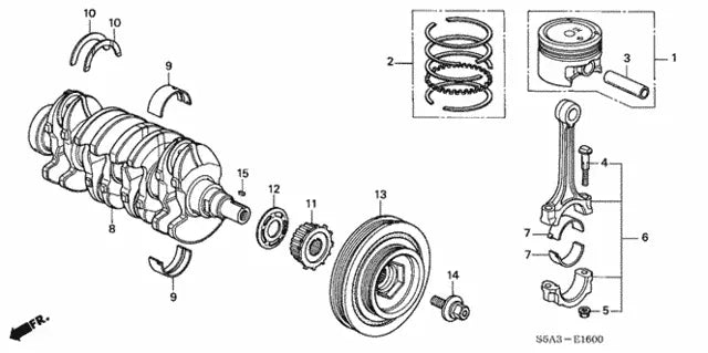 Genuine OEM Honda Keyway Spacer (90704-634-000) X1