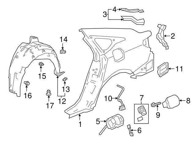 GENUINE OEM HONDA & ACURA (2012-2022) MODELS CLIP INNER FENDER (91501-TR0-003) X1