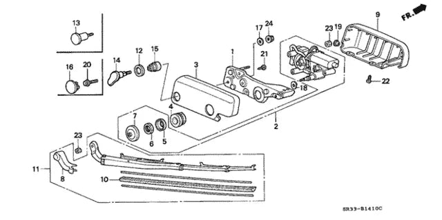 OEM HONDA CIVIC CX VX 1992-1995 (6MM) NUT RR WIPER MOTOR PIVOT (90301-SR3-000) X1