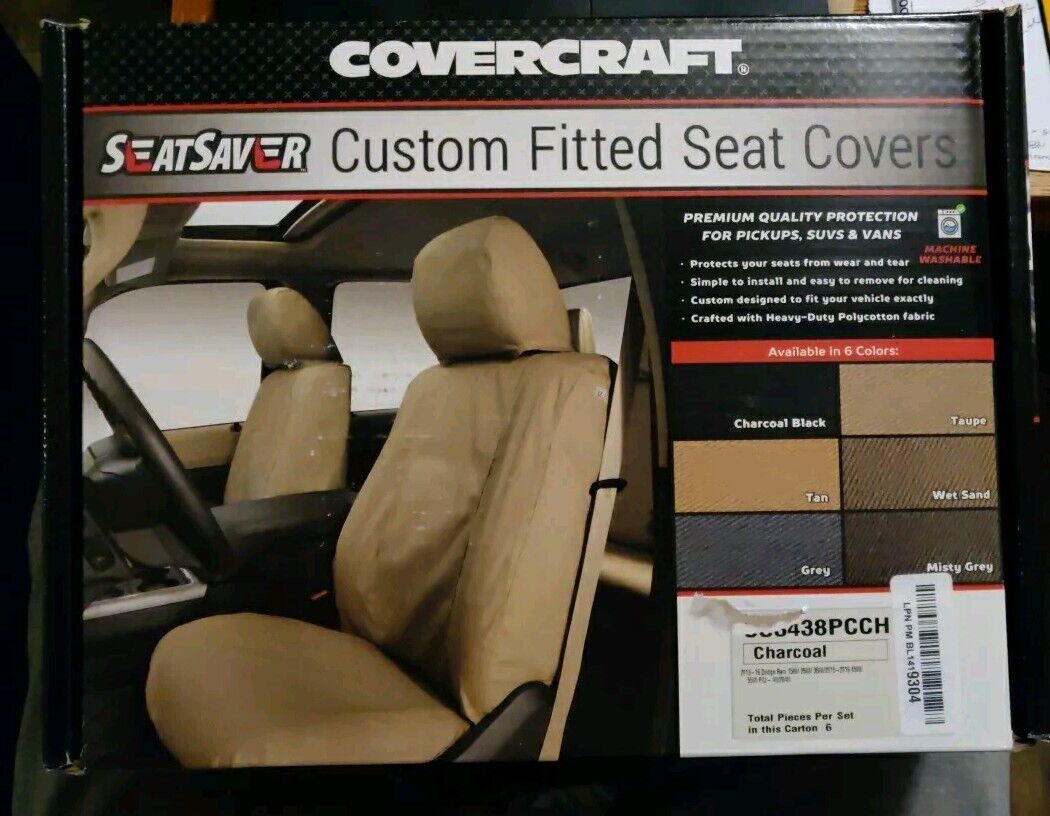 Covercraft 16-18 Ford Explorer Waterproof Polyester SeatSaver Custom Front Row Seat Covers - Grey