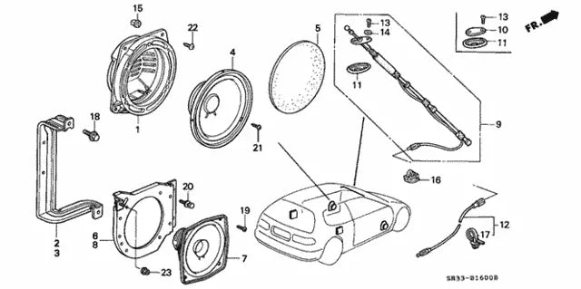 Genuine OEM Honda Civic Antenna Block Off Cap (39152-SR3-A00)