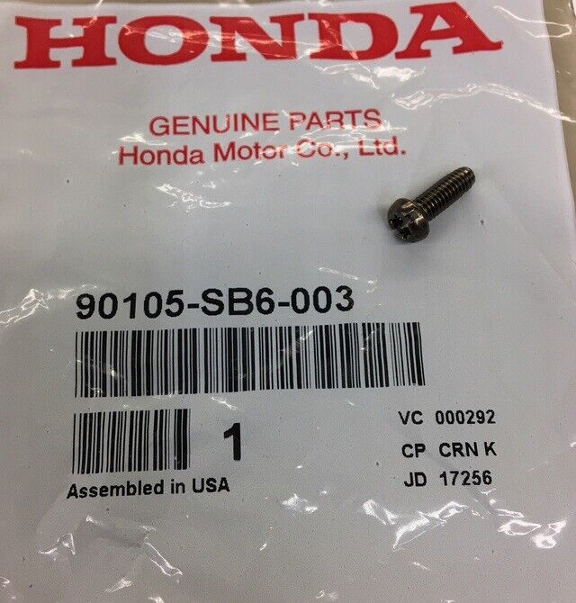 Genuine OEM Honda (4X12) Screw Pan (90105-SB6-003) X1