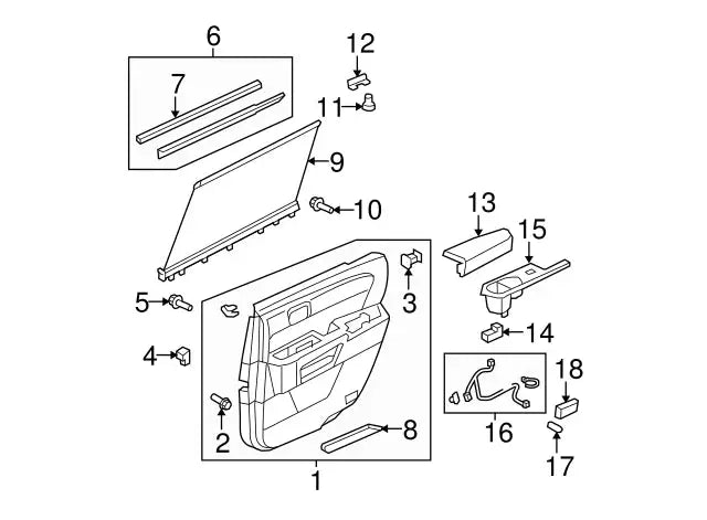 Genuine Honda Rear Door Sunshade Hook Clip 83740-SZA-A02ZA X4 – 09-15 Pilot Touring – OEM eliteracefab.com