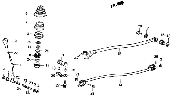 OEM HONDA B-SERIES SHIFT LINKAGE WASHER (54304-SK7-000) A + (54305-SA0-000) B