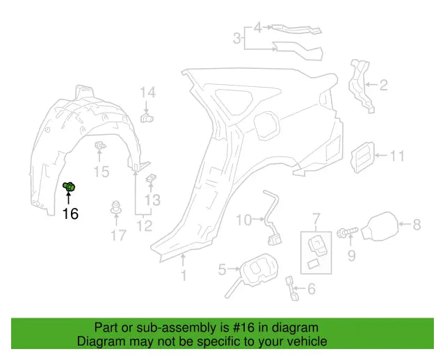 GENUINE OEM HONDA & ACURA (2012-2022) MODELS CLIP INNER FENDER (91501-TR0-003) X1