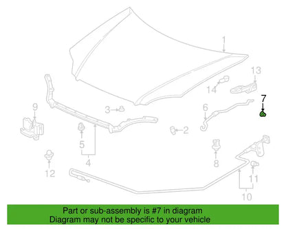 GENUINE OEM Honda Hood Prop Rod Pivot Grommet (91604-SD2-013) X2