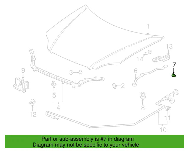 GENUINE OEM Honda Hood Stay Grommet Accord Civic CRV Odyssey RSX (91604-SD2-013) X1