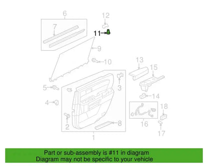 Genuine Honda Rear Door Sunshade Hook Clip 83740-SZA-A02ZA X4 – 09-15 Pilot Touring – OEM eliteracefab.com
