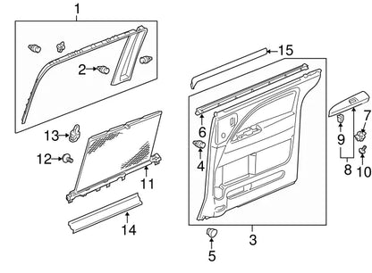 Genuine OEM Honda Odyssey Sliding Door Sunshade Hook Black (83715-SHJ-A21ZA) X2