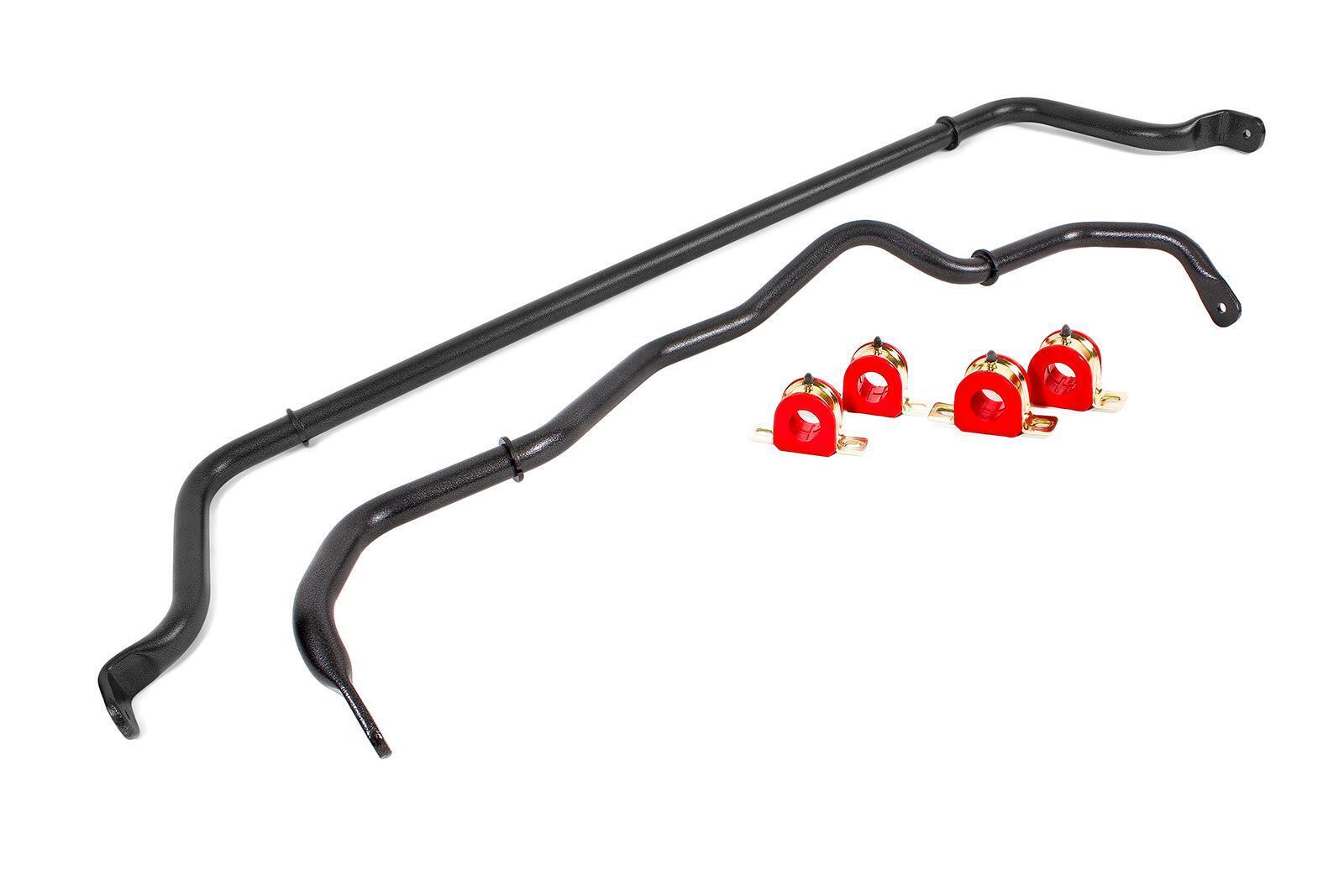 BMR 2016 - 2023 Chevy Camaro Front & Rear Sway Bar Kit w/ Bushings - Black Hammertone SB049H BMR Suspension