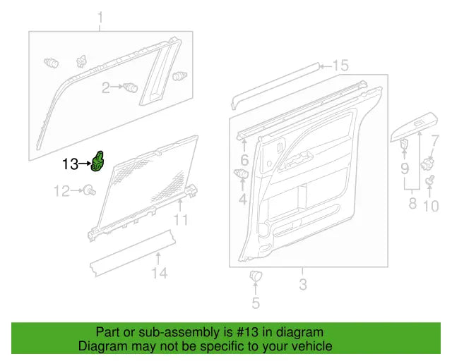 Genuine OEM Honda Odyssey Sliding Door Sunshade Hook Black (83715-SHJ-A21ZA) X4