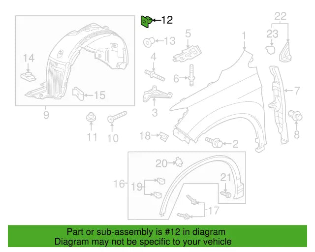 Genuine OEM Honda Bumper Cover Grommet (90682-SDA-A01) X1