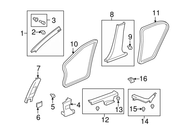 Genuine OEM Honda Door Trim Panel Clip (91560-SLJ-J01) X5