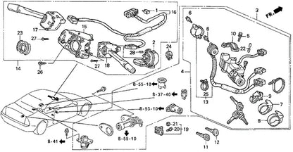 Genuine OEM Honda Blank Plastic (46.2MM) Master Key (35117-SM4-901) X1