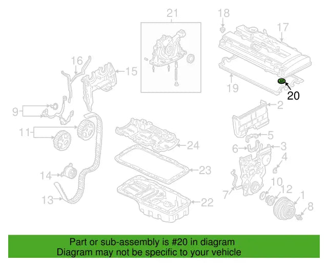 OEM HONDA VALVE COVER GASKET TUBE SEAL SET B16 B17 B18 B20 H22 (12342-PT2-000) X4