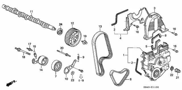 OEM Honda B-Series VTEC Cam Gear Bolt F23 B16 NSX Integra (90031-PV0-305)