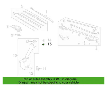 Genuine OEM Honda/Accord Civic Windshield Washer Nozzle Base Gasket Seals (76816-SE4-A02) X2