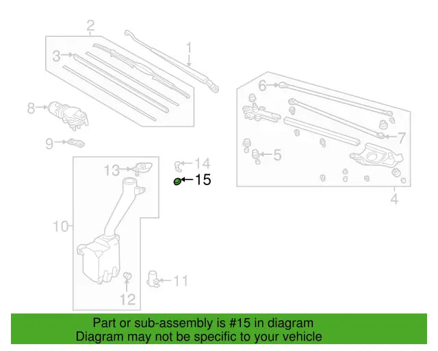 Genuine OEM Honda/Accord Civic Windshield Washer Nozzle Base Gasket Seal (76816-SE4-A02) X1