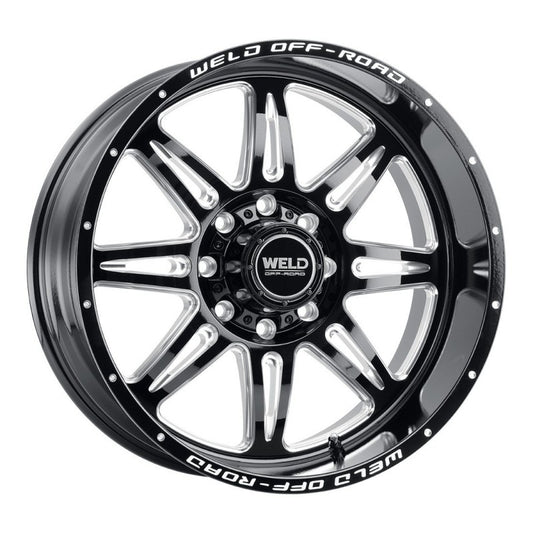 Weld Off-Road W107 20X10 Ledge 8 8X180 ET-18 BS 4.75 Satin Gun / Black Ring 124.3
